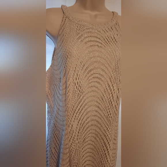 Giani Bernini Tan Ribbed Halter Sheath Dress - Picture 11 of 11